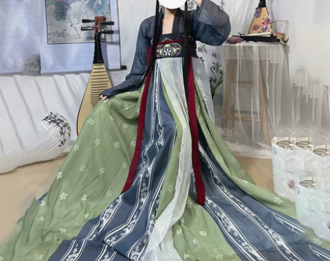 汉旭梨花朵朵汉服女唐制齐胸襦裙中国风仙气对...