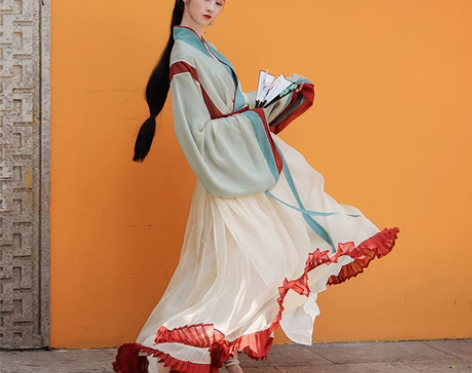 【江南素兮-凌波望月】原创晋制汉服女三件套...