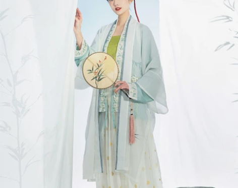 【流烟昔泠-剪流光】原创绣花宋制褙子直领长...