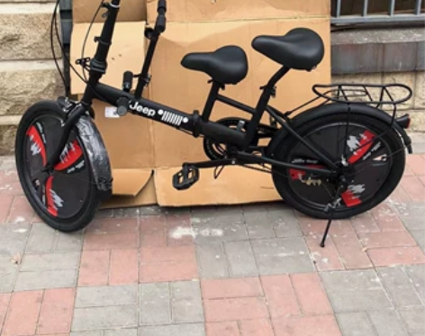 jeep 双人自行车,还未拆封,这个是网图...