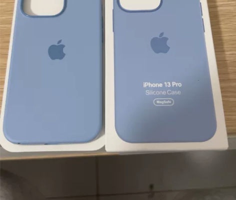 苹果iphone13pro液态硅胶手机壳蓝...