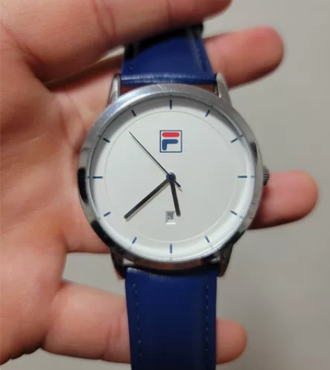 斐乐FILA单日历男士石英腕表 日本西铁城...