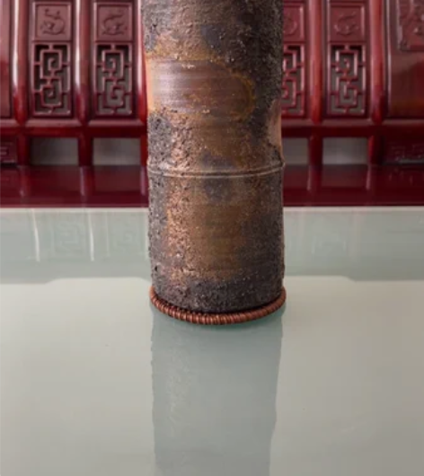 备前烧——桶形花入 尺寸：高22.5cm ...