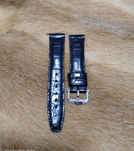 万国表带,双面鳄鱼皮,竹节纹十肚皮,20x...