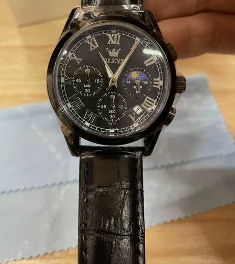 手表男表新概念表皮表带男表朋友赠送全新未使...