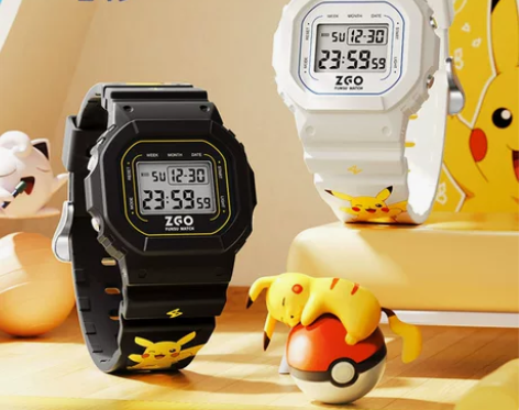 宝可梦皮卡丘联名电子手表男学生男童男款机械...