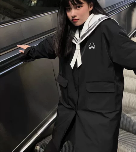 【冬季校服】我在收集熊和证据 黑色s码 穿...