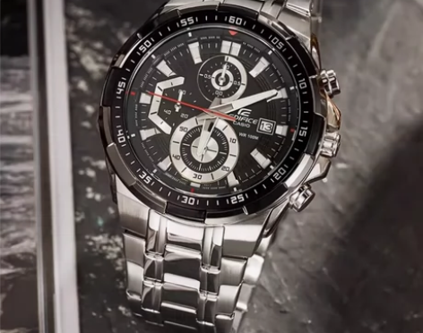 经典三眼商务手表  黑骑士配色 EFR-5...