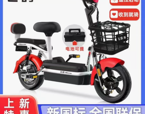 闲置车出全新飞鸽电动车新国标48V轻便代步...