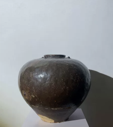 民俗粗陶，苹果罐，系有磕，影视道具，园林庭...