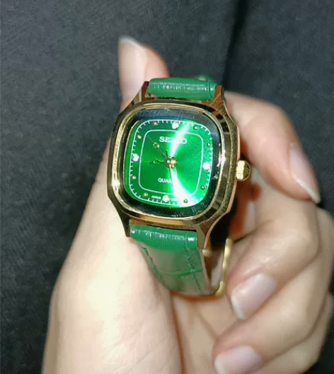 Seiko/精工 石英手表 复古小绿表 古...