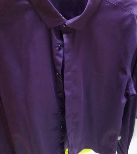 全新紫红色男士免烫衬衫。175/92A，标...