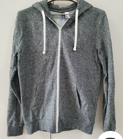 正品H##amp；amp；M男士薄绒连帽拉...