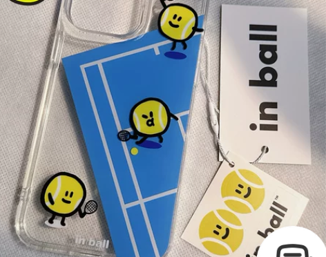 韩国inball网球手机壳卡通可爱网球软壳...