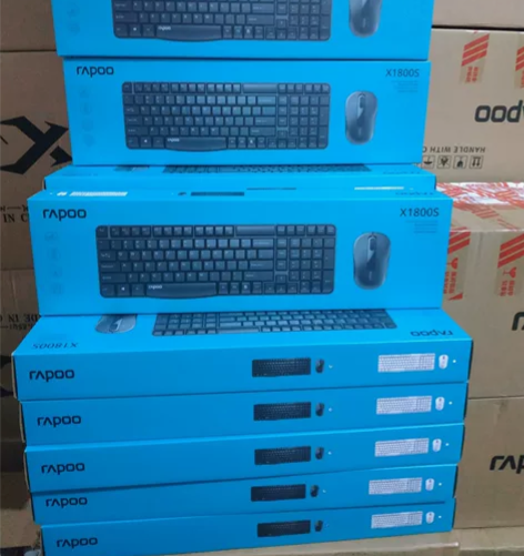 全新雷柏X1800S无线键盘鼠标套装时尚防...