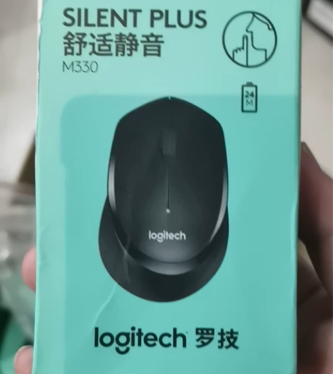 罗技m330静音鼠标 灰/黑  全新 假一...