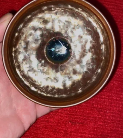 徐国清红日建盏，口9.1，有证书无原装礼盒...