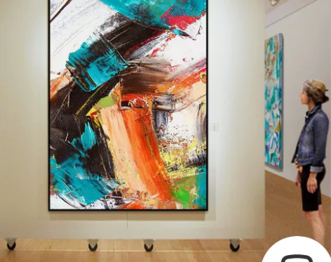 风华正茂 手绘油画 简约现代北欧抽象大幅玄...