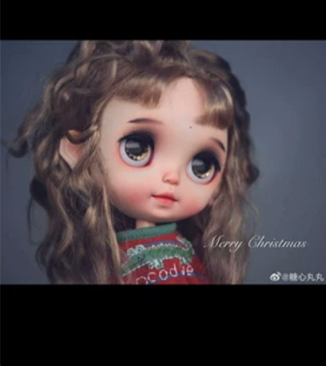 Blythe假发 大槑家 灰棕限定色 仅试...