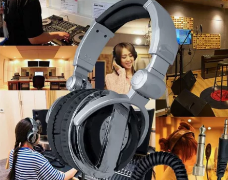 头戴式监听耳机DJ调音台高保真录音棚手机电...