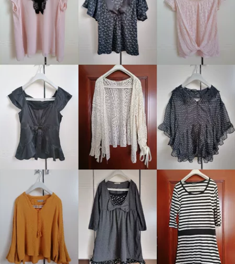 女款蕾丝雪纺小衫、裙子等，M码、L码。都是...