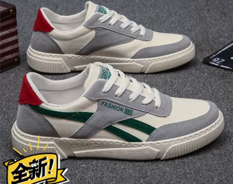春季新款男士休闲鞋轻布鞋韩版潮流运动休闲学...