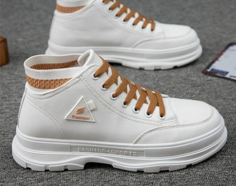 高帮鞋男新款秋季男鞋韩版潮流中帮板鞋男百搭...