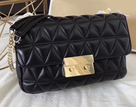 mmk包包女2020新款三角形纹菱格链条包...