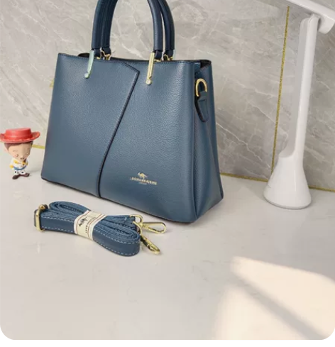 袋鼠专柜真皮包包2023新款时尚女包大气送...