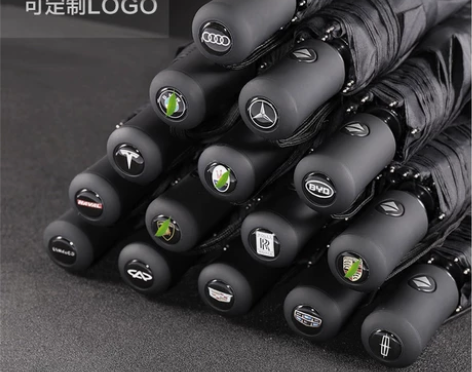 全自动三折伞奔驰奥迪劳斯莱斯雨伞车标伞折叠...