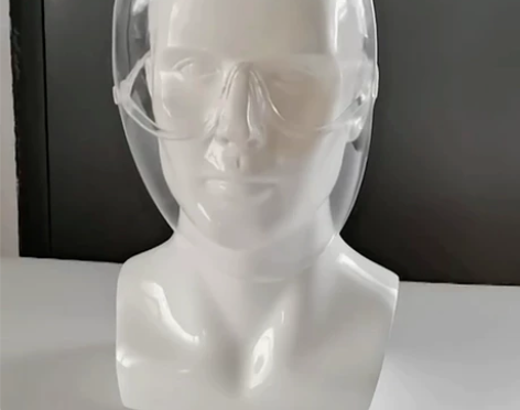 全新太空型防护面罩 透明防溅隔离防尘面部罩...