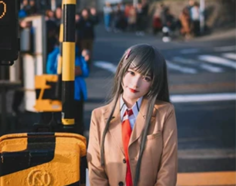 正版樱岛麻衣学姐黑丝jk制服套装全套辣妹原...