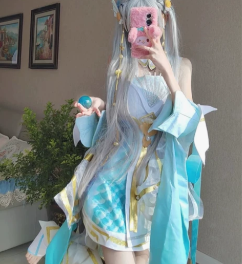 西施游龙清影cos服游戏大全套含假发送配饰...