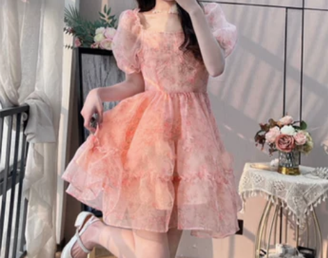 仙女超仙欧根纱连衣裙女2023新款夏季收