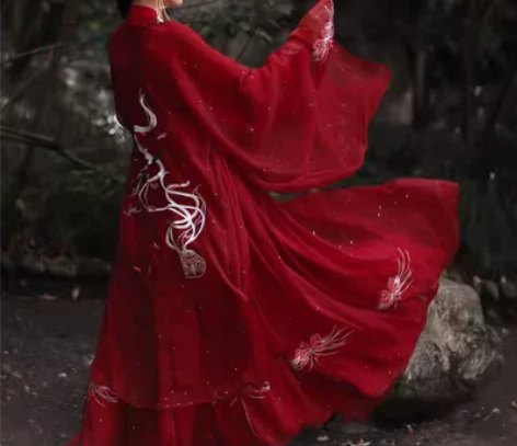 凤求凰【黄泉意】原创汉服彼岸花香炉刺绣烫钻...