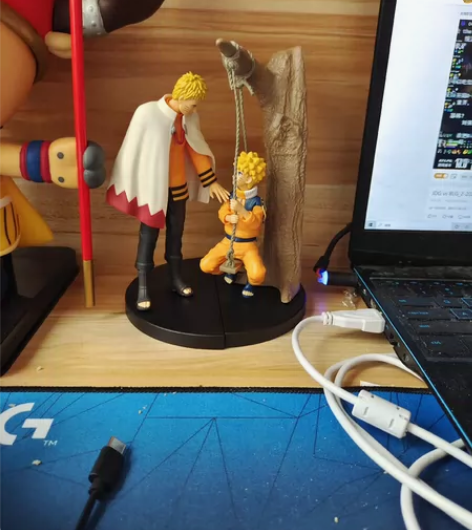 万代眼镜厂七代鸣人和少年鸣人，拆摆回盒，盒...