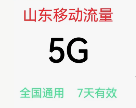 山东移动流量5GB移动7日包流量券 流量充...