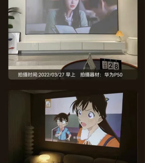 2022款智能投影仪家用wifi无线可连手...