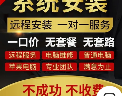 电脑维修系统重装远程故障咨询修复蓝屏死机卡...