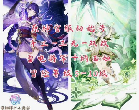 原神官服【雷电将军+纳西妲】冒险5-10级...