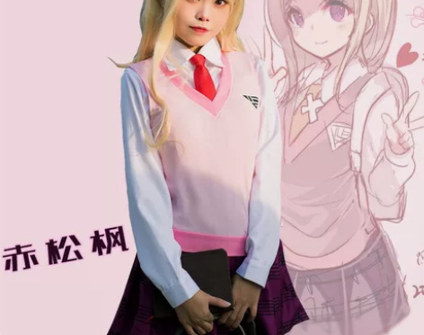 弹丸论破v3赤松枫cosplay 衣服是白...