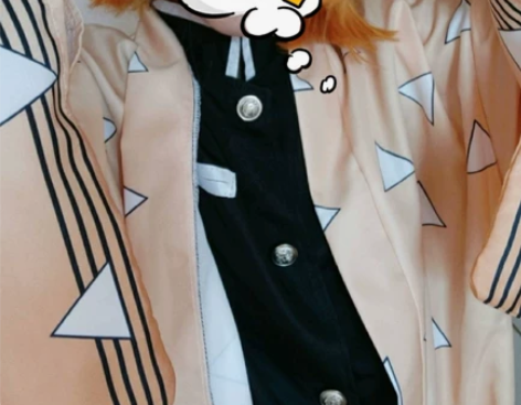 鬼灭之刃 我妻善逸cos服 M码 穿过一次...
