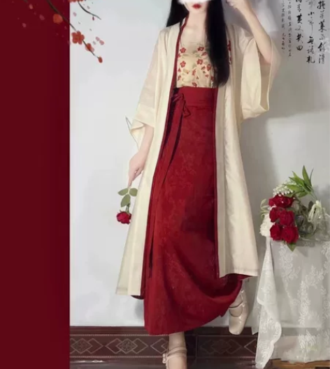 新款日常汉服女装【花间酒】国风宋制旋裙三件...