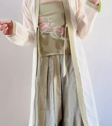 浣莲阁原创汉服三件套s码 吊带?褙子?宋裤...
