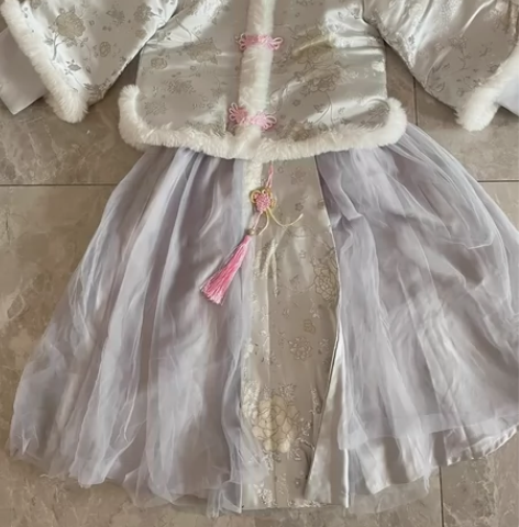 汉服女童冬款中国风唐装拜年服新年装超仙加绒...