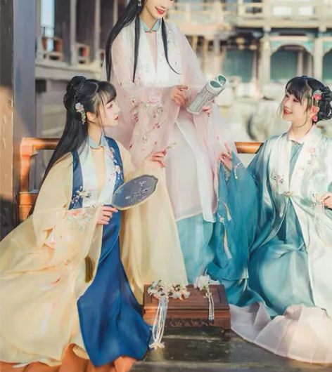 汉尚华莲醉姝颜明制汉服女原创刺绣花拾酒改良...