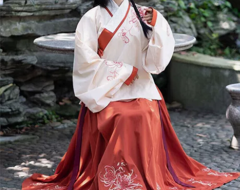 汉服女 传统汉服女装芙蓉月刺绣袄裙彼岸花绣...