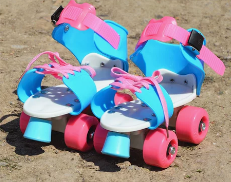 儿童初级可伸缩轮滑鞋儿童款双排轮滑鞋双排溜...