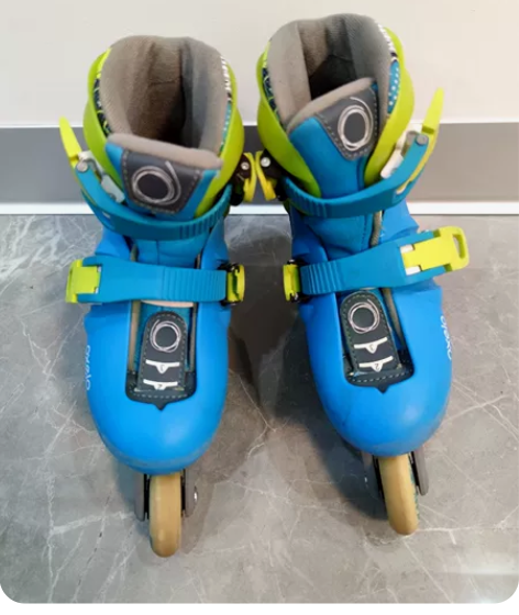 迪卡侬Oxelo儿童轮滑鞋，可调节长短，2...