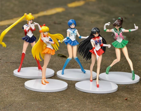新品大号美少女战士日本动漫周边5人偶摆件月...